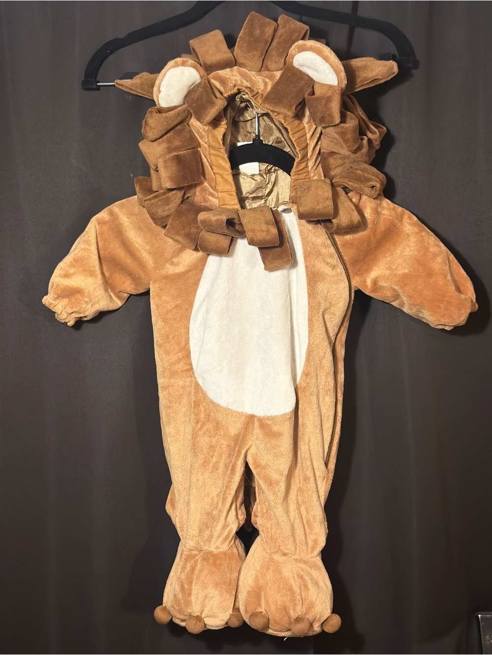 Toms Brown and Cream Plush Lion Costume for Kids